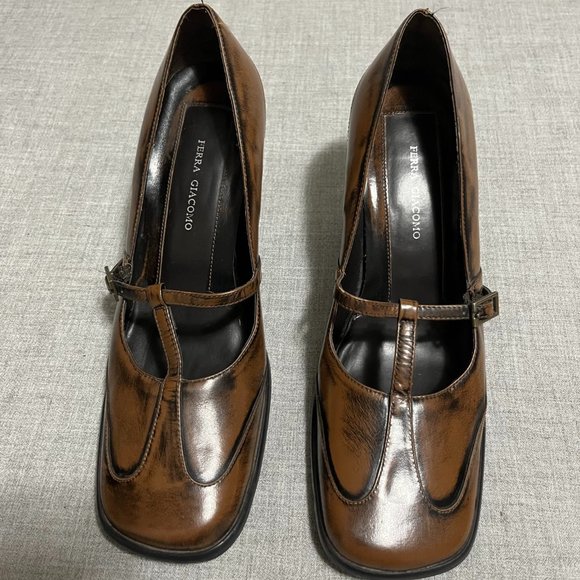 Ferra Giacomo Brown Pumps Size 8M - Picture 1 of 13